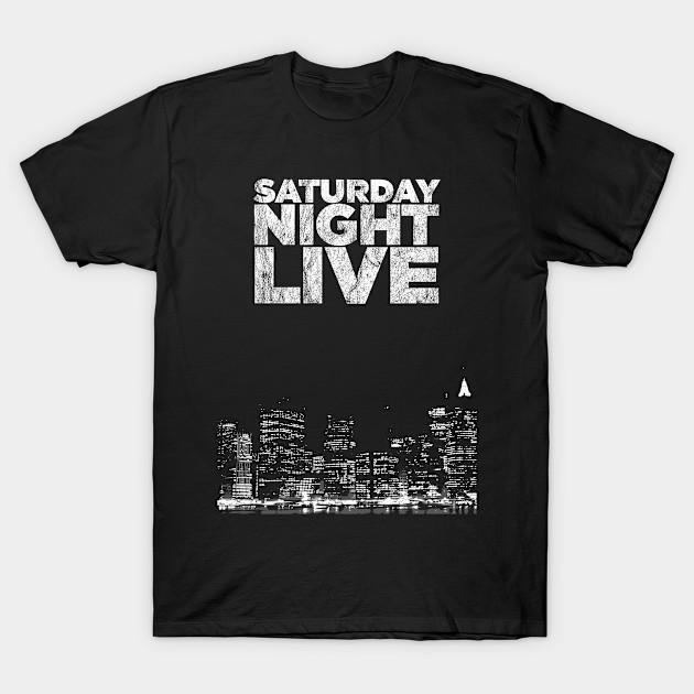 Men Black Print T-shirt Saturday Night Live Vintage 75 No-Cut Transfer Paper Print Cotton Tshirt 4XL чёрный