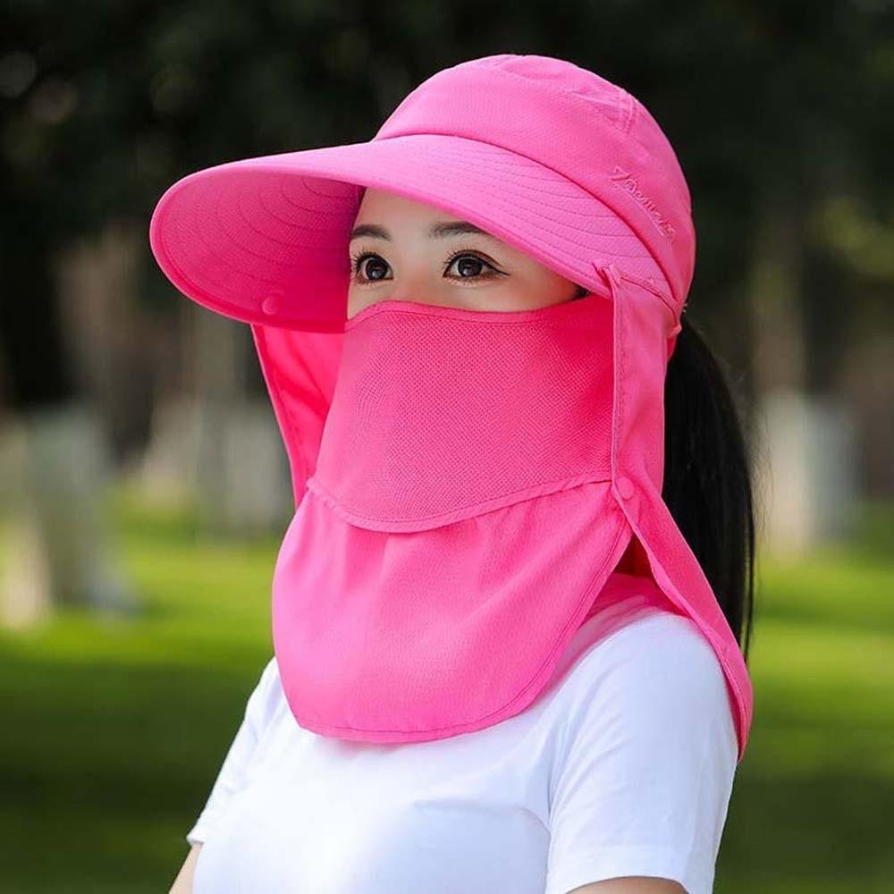 Anti-UV Sunshade Shawl Cap Wide-Brimmed Picking Tea Hat Portable Neck Protection Cap  Cycling