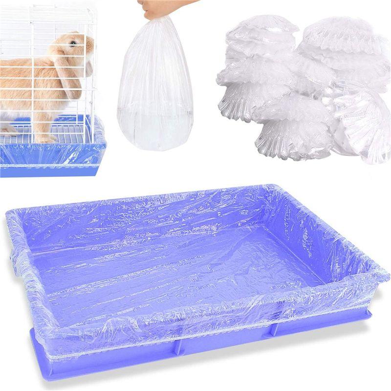 M-Modern-50Piece Disposable Cage Liner Clear Plastic Bunny Cage Liner For Bunny Guinea