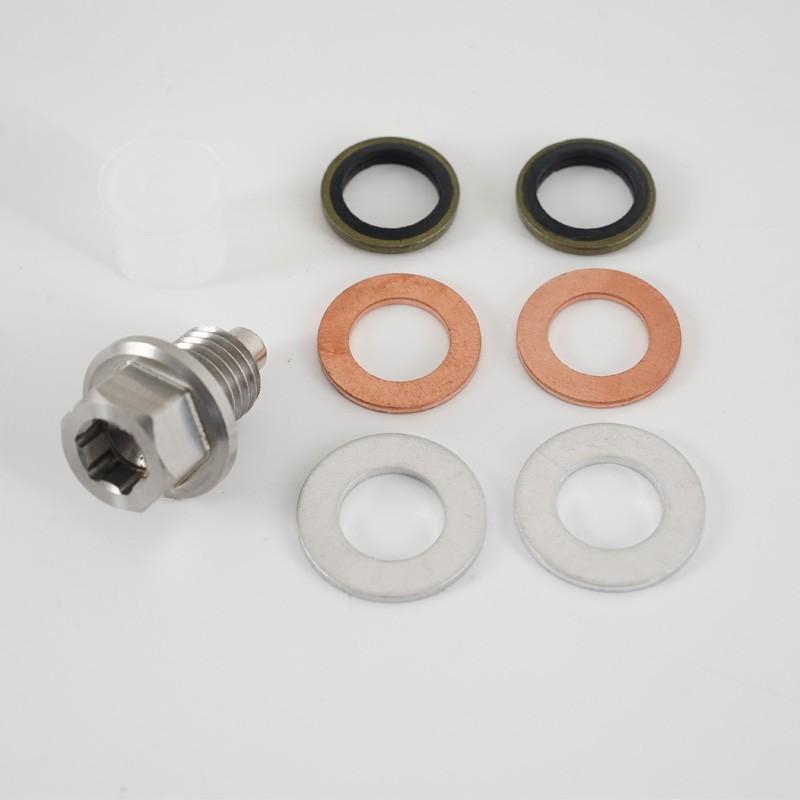 M12 Crankcase Engine Oil Drain Plug Bolt Screw Washers Kit for Polaris Ranger