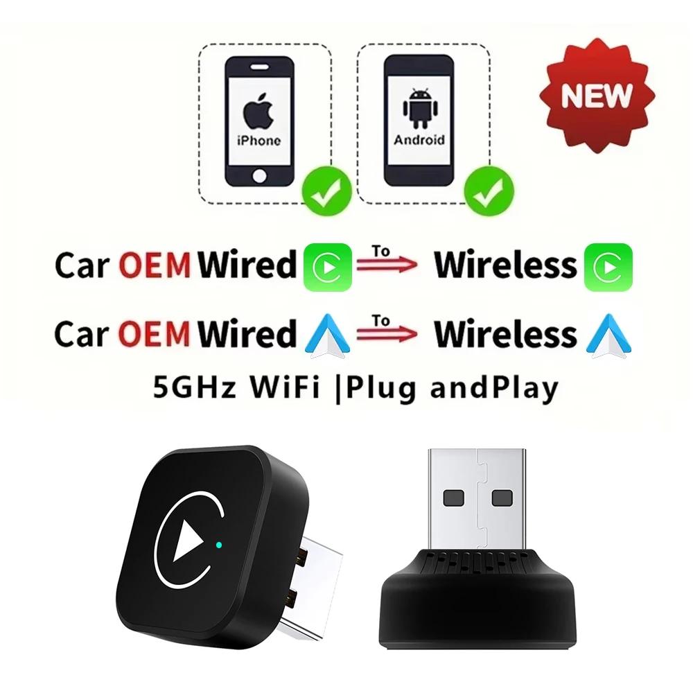 Carplay Car Play Android Auto Wireless Adapter Smart AI Box Car OEM Wired Android Auto To Wireless USB Dongle for Toyota Volvo