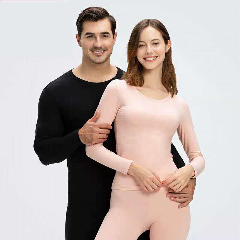Men's Thickened Fleece-Lined Base Layer Underwear Set for Autumn