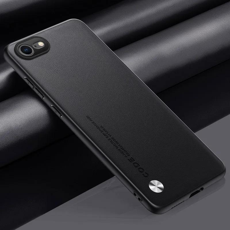 For Iphone 16E 16 E Case Plain PU Leather Silicone TPU Protection Cover for Iphone SE 4 2025 SE4 Shockproof Soft Frame Bumper