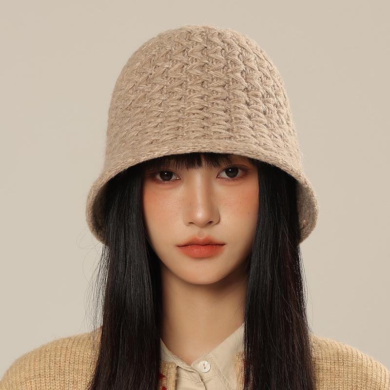 Autumn and Winter New Bucket Hat Women's Simple Versatile Solid Color Bucket Hat Trendy Foldable Washbasin Hat