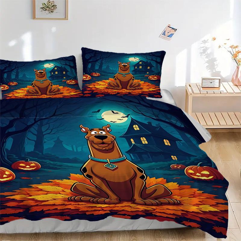 

3pcs Scooby-Doo Duvet Cover Set - Soft & Breathable Bedding, Includes 1 Duvet Cover and 1/2 Pillowcases (No Insert) yy251107188 135x200cm
