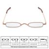 Unisex Mini tragbare Metallrahmen Vision Care Brillen Harz Linse Lesebrille