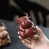 Yixing Zisha Cute Cow Tea Pet Ornament