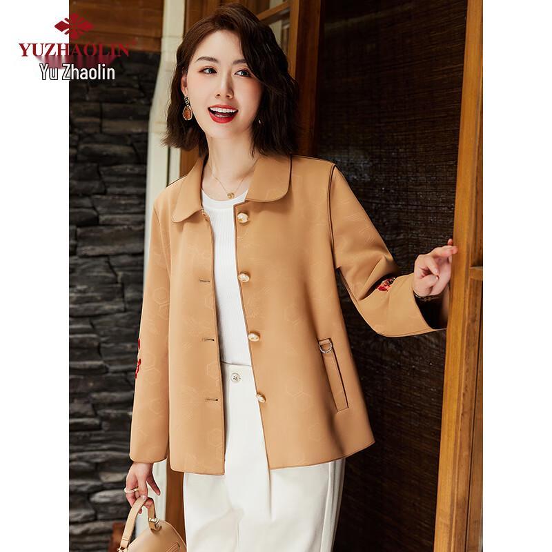 Yuzhaolin Women's Embroidered Spring/Autumn Jacket