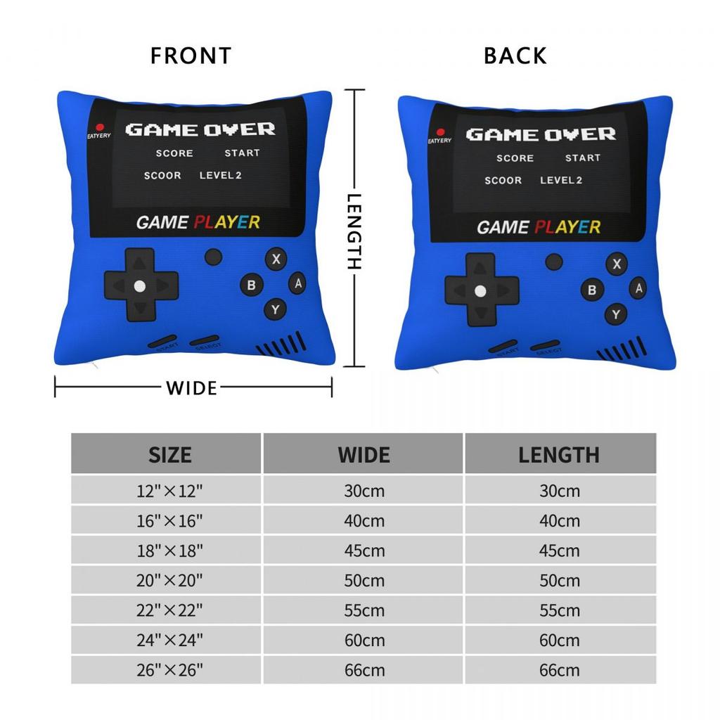 Spielekonsole Kissenbezug Polyester Kissenhülle Geschenk Gamepad 80er Jahre Dekokissenhülle Schlafzimmer Reißverschluss 40*40cm