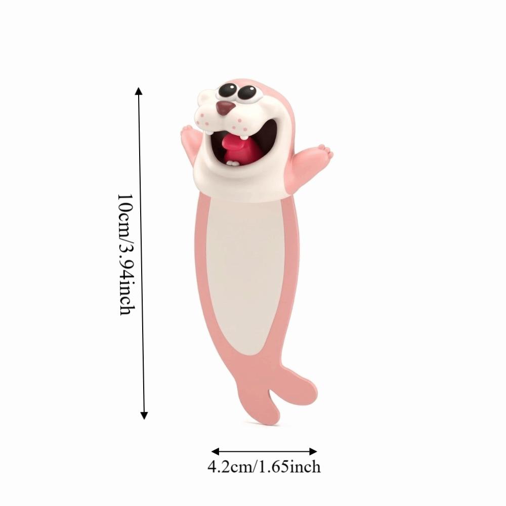 Soft PVC Material Animal Bookmark Funny Cartoon Animal Design Book Clip  Book Reading Marking