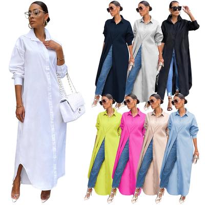 Women's European & American Fashion Solid Long Coat - Autumn/Winter Collection