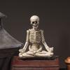 Halloween Skull Trio Decorative Resin Festival Sculpture for Creating Holiday Atmosphere in Home, Bedroom, and Living Room