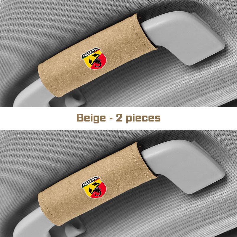 Car Handle Protection Case Suede Cover For Fiat Abarth 695 595 500 124 125 500C Series Car Roof Armrest Inner Door Pull Cover
