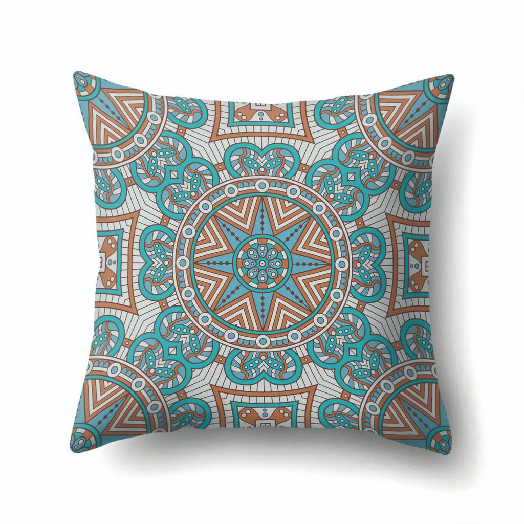 Home Decor Geometric Texture Mandala Polyester Pillow Case Core-free