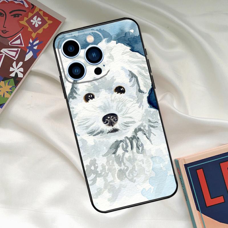 Bichon Frise Dog Puppy Phone Case For iPhone 16 15 14 13 12 11 Pro Max XS X XR Plus 13 12 Mini Cover Coque