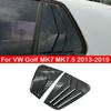For VW Golf MK7 MK7.5 2013- Car Rear Louver Window Side Shutter Cover Trim Sticker Vent Scoop ABS Carbon Fiber Black Parts