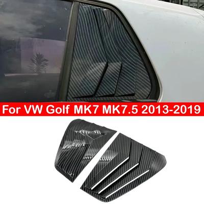 Voor VW Golf MK7 MK7.5 2013- Auto Achterluik Raam Zijluik Cover Trim Sticker Vent Schep ABS Koolstofvezel Zwarte Onderdelen