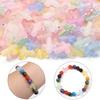 100pcs 12x15mm Cross Shape Acrylic Beads Colorful Matte Gradient Loose Bead For Jewelry Making DIY Necklace Bracelet Accessories