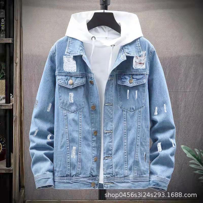 Jugendliche Denimjacke im koreanischen Stil für Junior High und High School Schüler - Herren Trendmantel für Frühling & Herbst