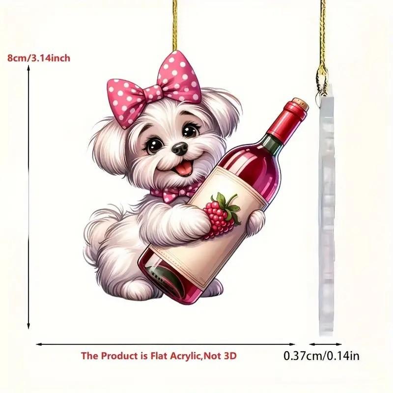 

Unique Cartoon Style Acrylic Hanging Pendant Great For Personalized Car Accessories And Ornaments Christmas