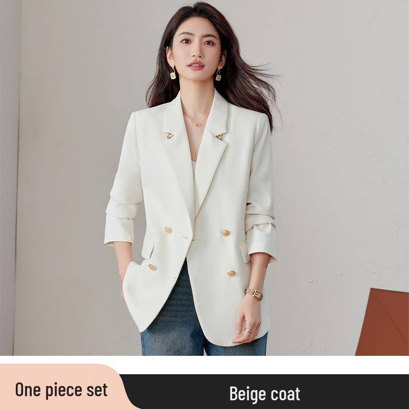 

Женский костюмный пиджак высокого класса, не мнущийся - Весна 2025, профессиональный приталенный блейзер S