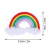 10 Stück Bunte Stoffflicken Regenbogenmuster Aufbügelflicken Aufnäher Kleidung Dekoration