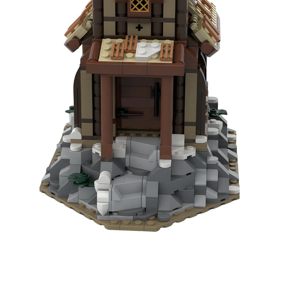 MOC Viking Village Expansion Storage Hut Building Blocks Model Medieval Storage Hut Architecture Bricks Assemble Toys Kids Gifts