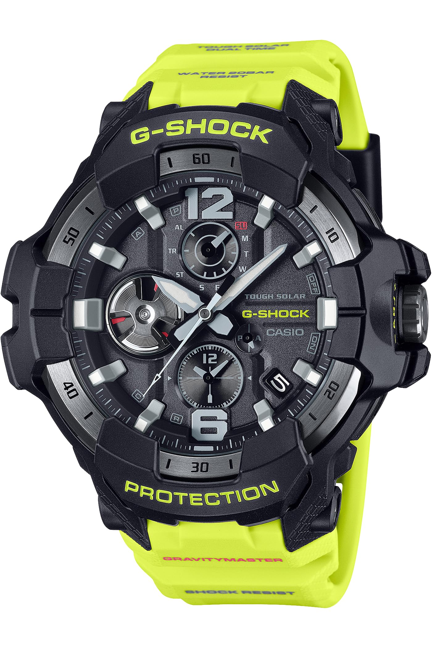 

Годинник із екологічно чистими матеріалами Tough Uses Yellow [Casio] G-Shock []GRAVITYMASTER Bluetooth, Solar, GR-B300RY-1A9JF Men s