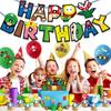Super Party Mario Happy Birthday Banner Bunting Balloons Party Decorations Decor
