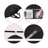 Black Polyester Garment Dust Bag with Multi Clear Pockets Hanging Clothes Storage Bag Wardrobe Clothing Protective Cover