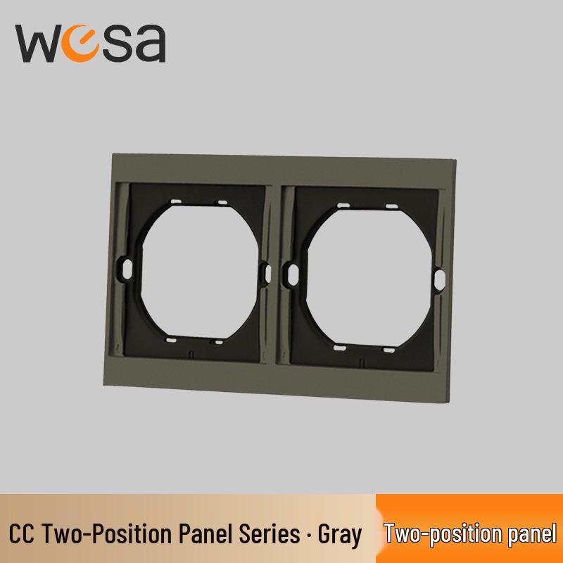 CE-Certified European Type E Socket for Germany & France, One/Two-way Switch Panel, Two-hole Design