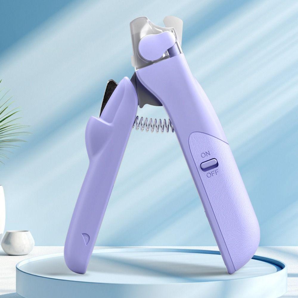 With LED Pet Nail Trimmer Splash Guard Dog Toenail Trimmer Pet Nail Cutter  for Cleaning Grooming