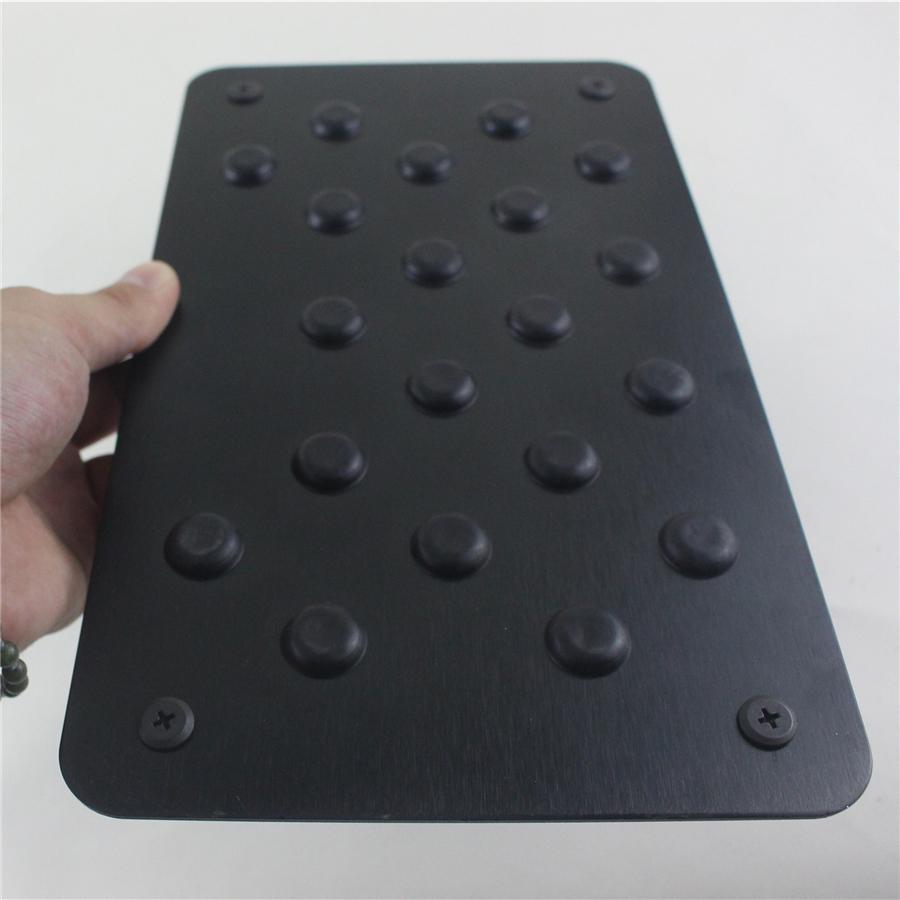 Universal Car Aluminum Alloy Non-slip Environmental Rubber Heel Plate Pedal Mat