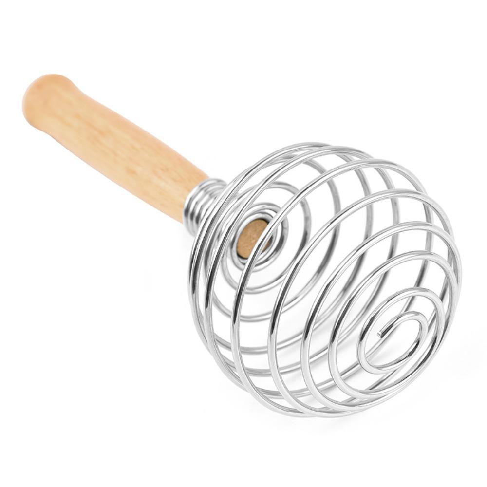 Dřevěná rukojeť Spirálová metla na vejce Nerezový mixér na vejce Kuchyňské potřeby Jarní metla na vejce Máslo
