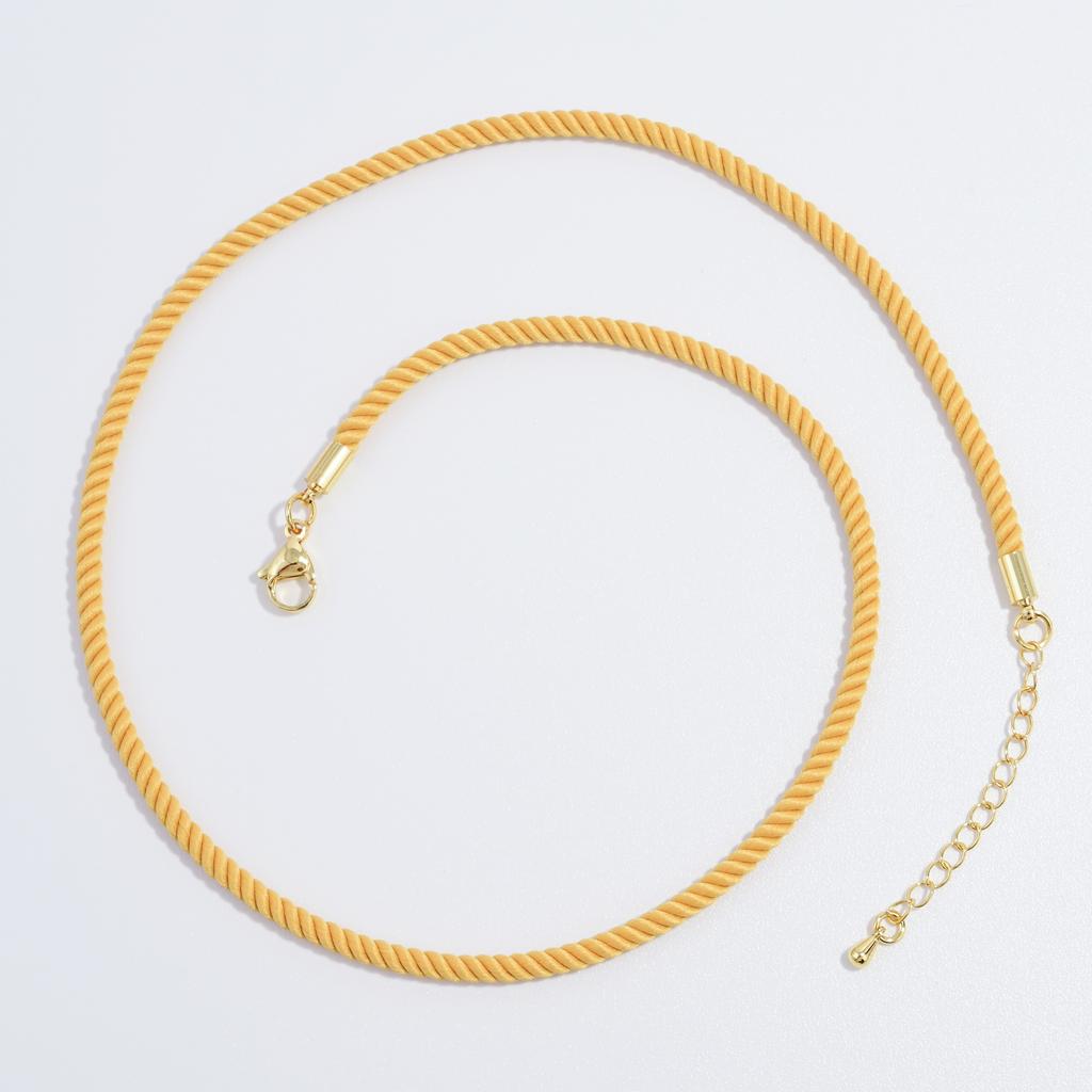 ZHUKOU Braided Cord Necklace Handmade DIY Jewellery Making Accessories Total chain length: approximately 19.69 inches
