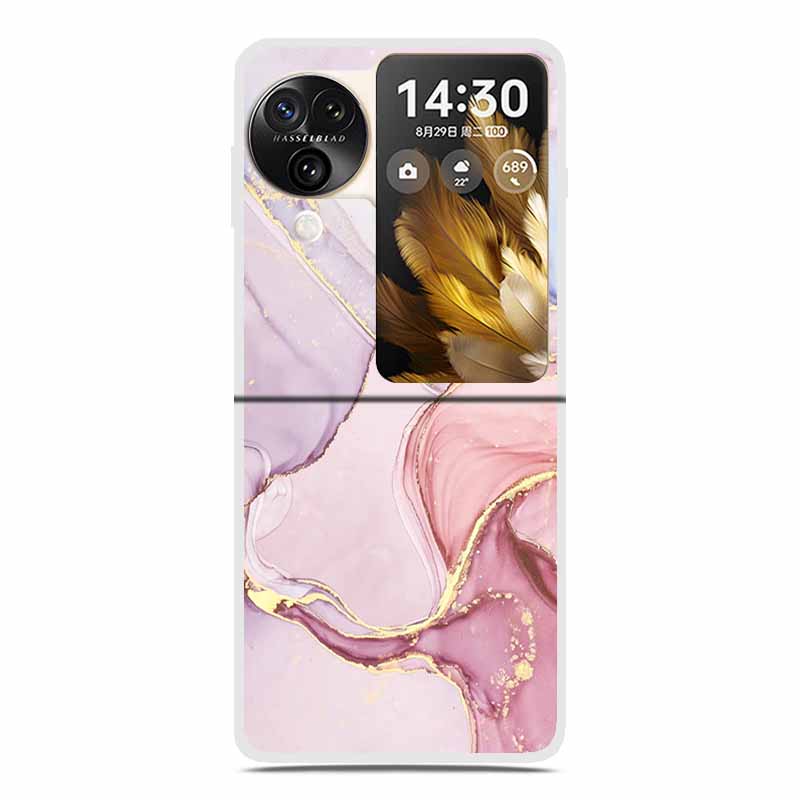 For Oppo Find N3 Flip 5G Cases Clear 6.8" Marble Hard TPU Back Cover For Oppo Find N 3 Flip Phone Cases Coque Fundas Bumper Etui