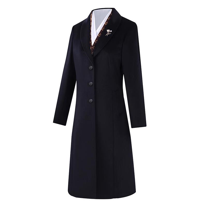 Troloman Women's Professional Single-Breasted Wool Coat