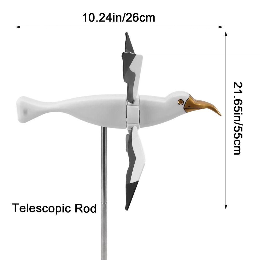 Fade Resistant Bird Wind Spinners Stable Bird Shape Windmill Spinners  Courtyard Decor