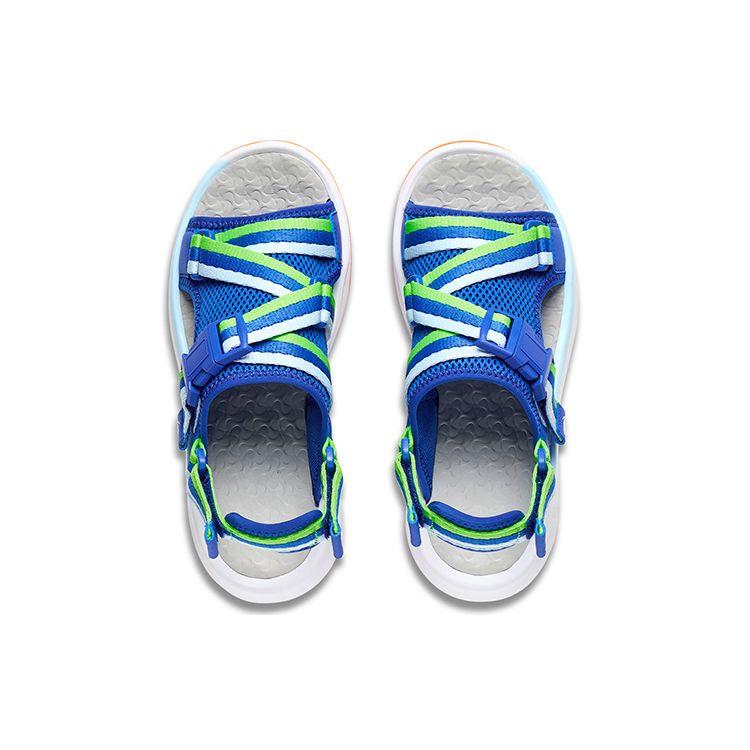 Li Ning Youth  Childrens Sports Trend Shock Absorbing Lightweight Breathable Non-Slip Sandals Kids Sandals Blue Green White YKUT034-5