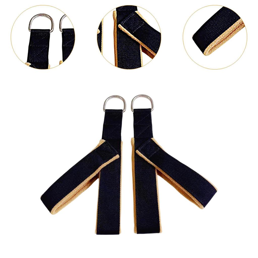 2 Pieces Pilates Straps Core Flexible Y Loops Strength Training D Ring Yoga Straps for Women Home Studio Adults Beginner