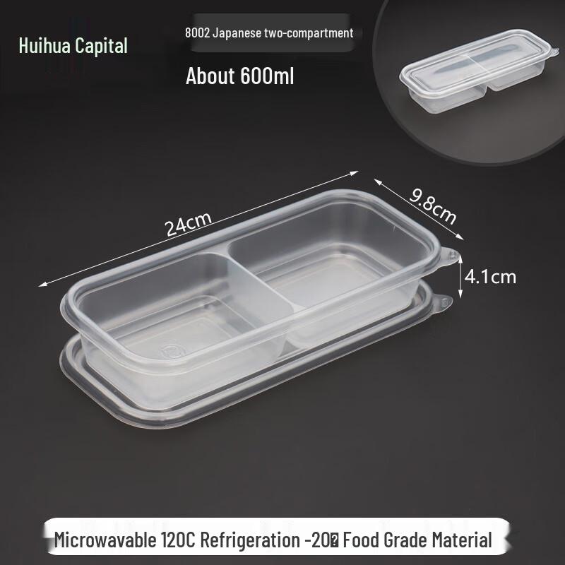 

HUIHUADU Disposable Compartment Food Containers with Lids