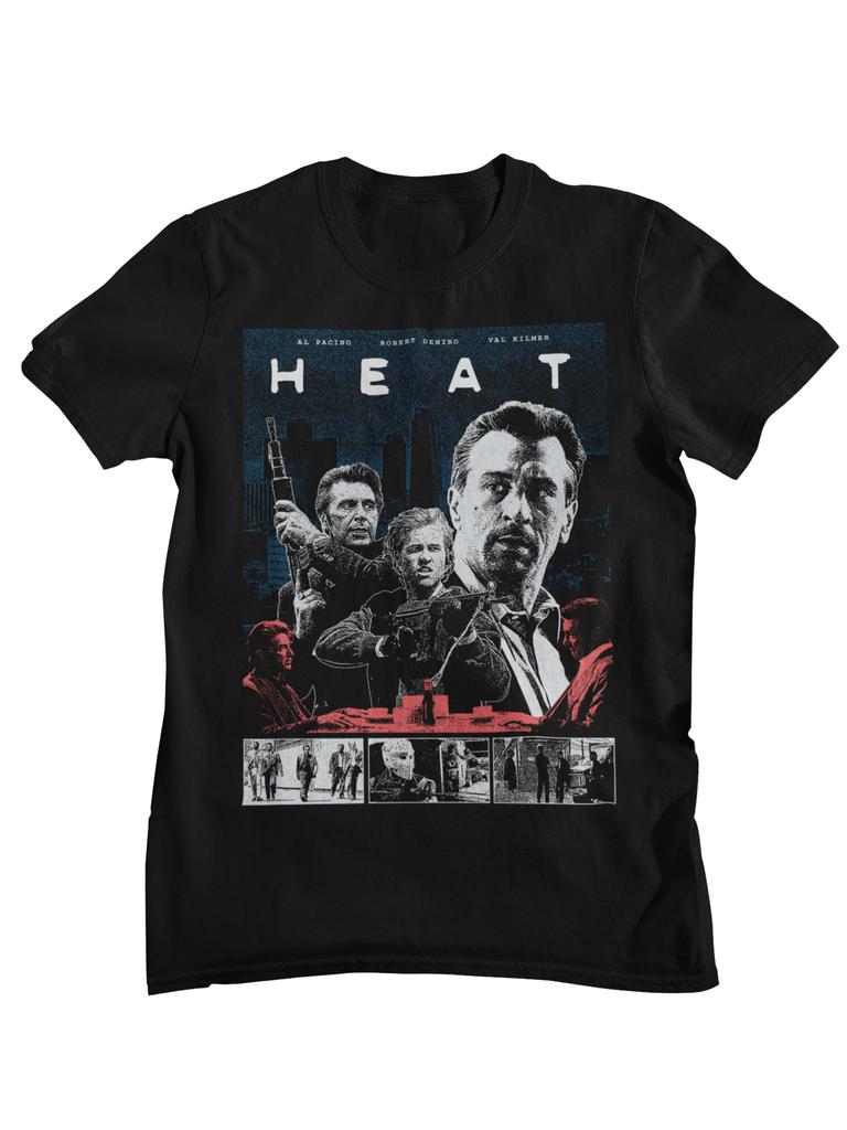 Heat Retro Crime Movie Graphic T Shirt Unisex Women Casual Cotton De Niro Pacino Streetwear Tee