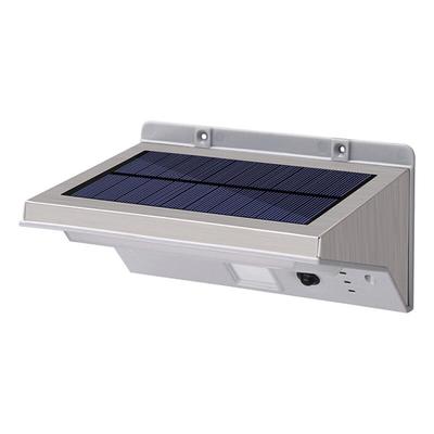 Solar Stainless Steel 21-LED Motion Sensor Warm Wall Light