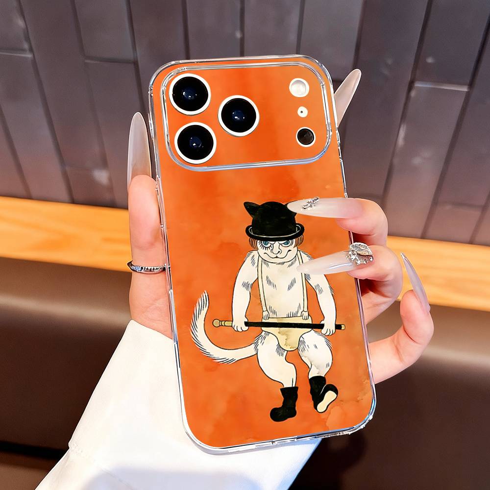 A C-Clockwork O-Orange Phone Case For iPhone 7,17,16,15,14,13,12,11 Pro,Max,Plus,XR,Mini,E Clear Full-coverage Soft Cover