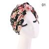 Solid Color Women Elastic Cotton Fold Turban Hat Soft Bonnet Muslim Hijab Ladies Head Wrap Warm Beanies Chemo Hat
