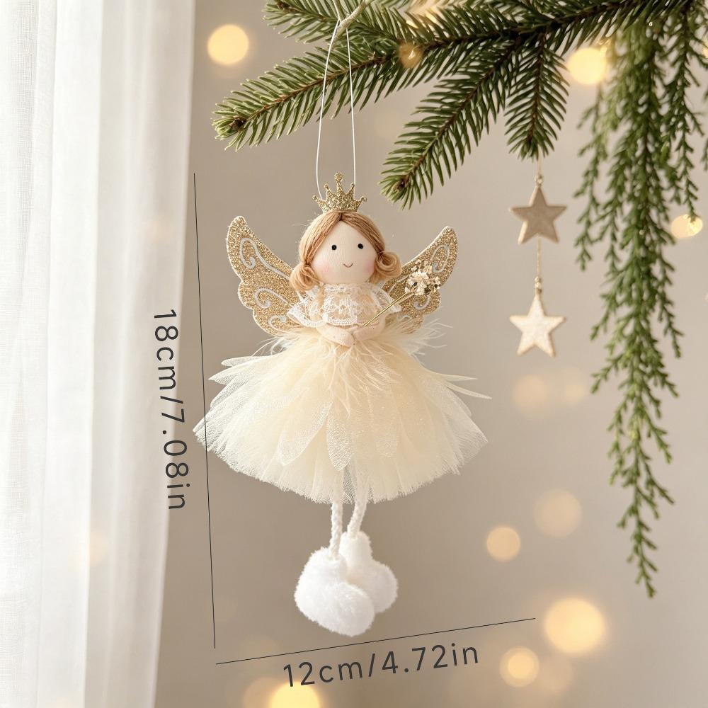Soft Plush Material Christmas Angel Ornament Angel Hanging Pendant Holiday Gift Giving