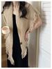 Korean-Inspired Tassel Triangle Shawl: Women's Autumn/Winter Solid Color, Versatile, Cozy Scarf.