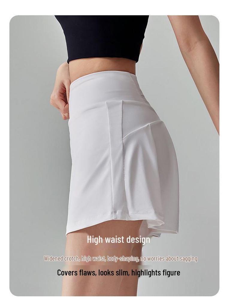 Women's Dopamine Summer Sports Set: Quick-Drying Vest & Anti-Exposure Skirt for Badminton, Tennis, and Running