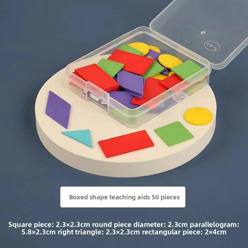 Tangram Geometry Wooden Wooden Stick Set Teaching Aids For Learning Student