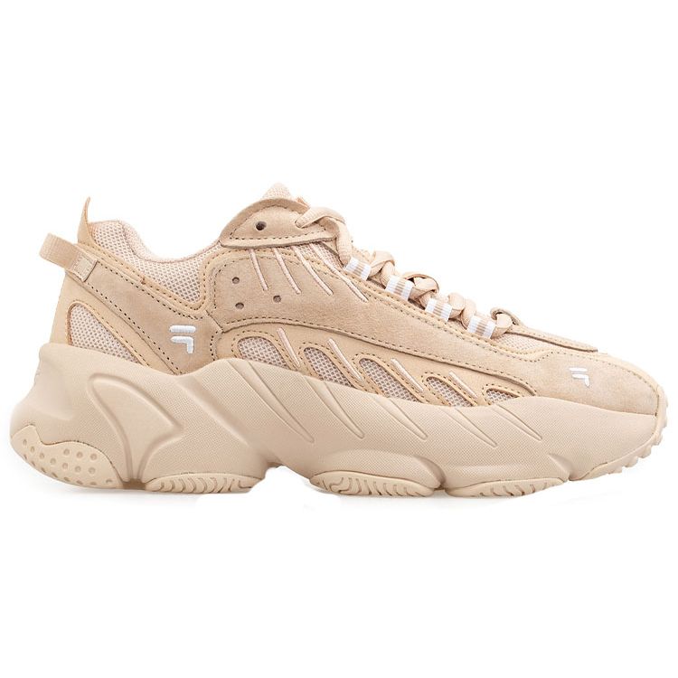 Fila ADE Retro Synthetic Leather Low Top Running Shoes Women Sneaker Nude F52W111101FWP